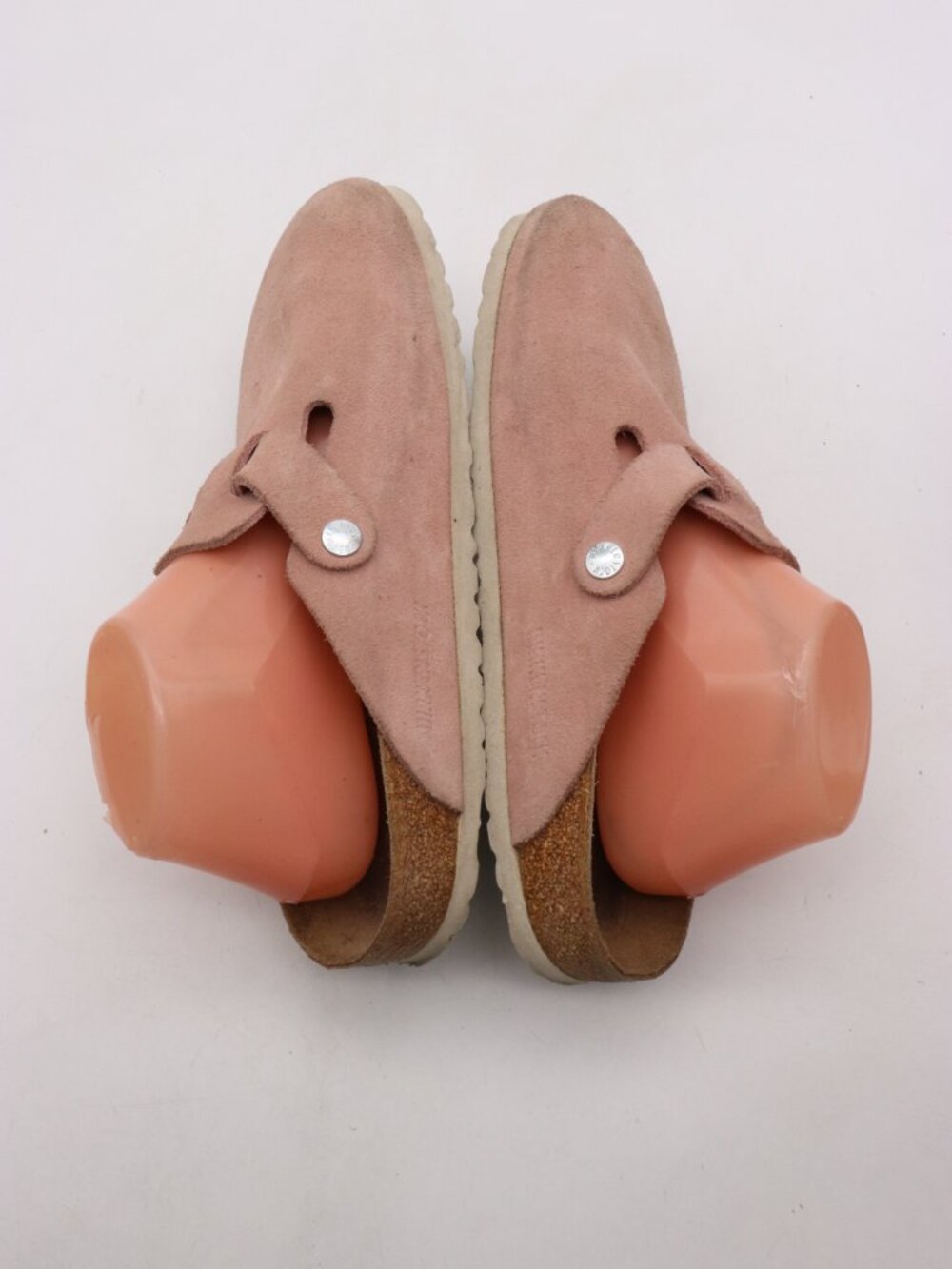 Birkenstock Boston Pink Suede Men's 9 Womens 11 Slip-On Clogs Soft Footbed Strap - Picture 5 of 12